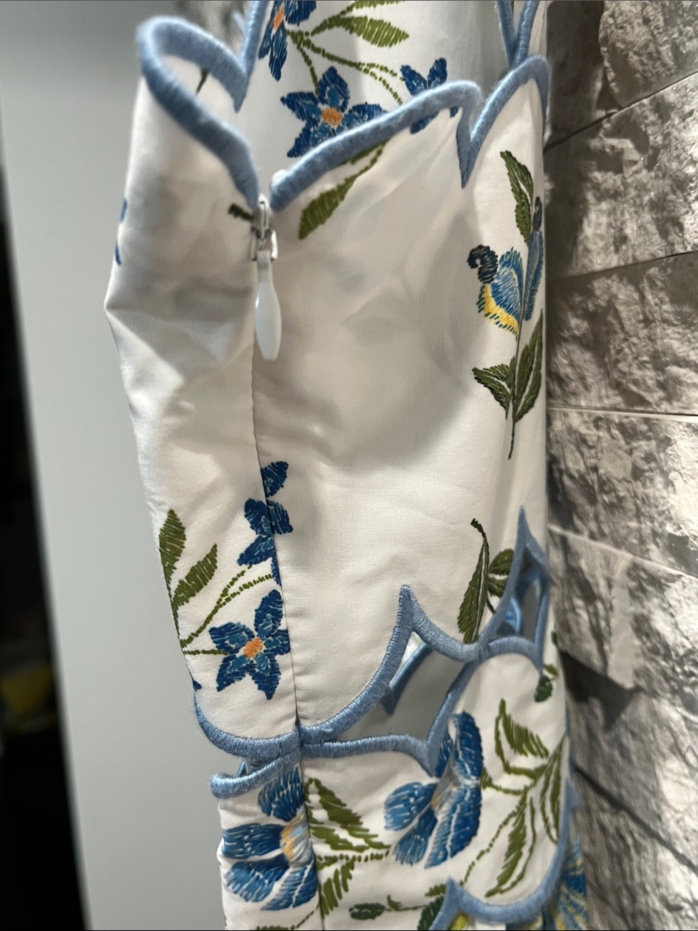 FARM Rio Sleeveless Scallop-Trim Printed Midi Dress Sz-M - Picture 9 of 15